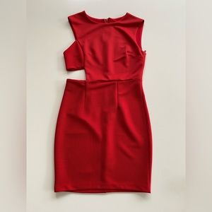 Fitted red dress